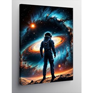 Kanvas Tablo Astronot Ve Uzay 100x140 cm