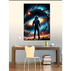 Kanvas Tablo Astronot Ve Uzay 100x140 cm