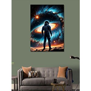 Kanvas Tablo Astronot Ve Uzay 100x140 cm