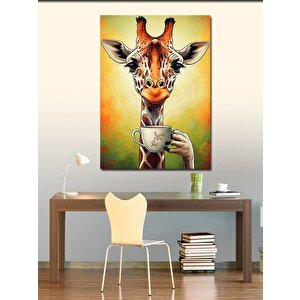 Kanvas Tablo Kahve Zürafa 70x100 cm