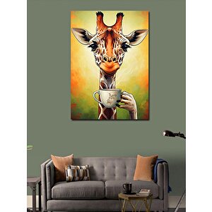 Kanvas Tablo Kahve Zürafa 70x100 cm