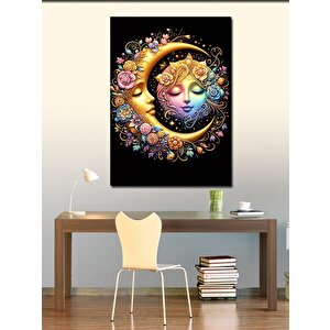 Kanvas Tablo Ay Ve Gezegen 50x70 cm