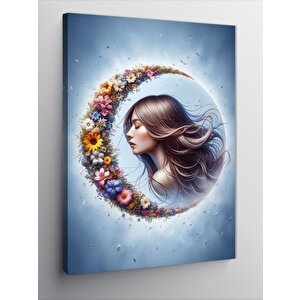 Kanvas Tablo Ay Soyut Kadın 100x140 cm