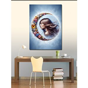 Kanvas Tablo Ay Soyut Kadın 100x140 cm