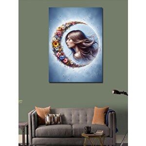 Kanvas Tablo Ay Soyut Kadın 100x140 cm