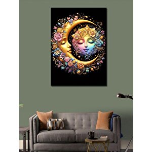 Kanvas Tablo Ay Ve Gezegen 100x140 cm