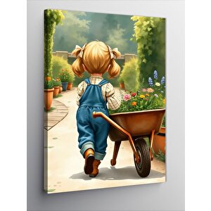 Kanvas Tablo Bahçe Arabası 70x100 cm