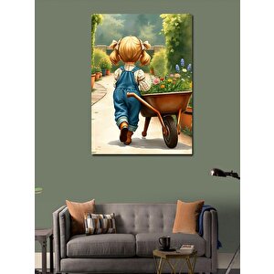 Kanvas Tablo Bahçe Arabası 70x100 cm