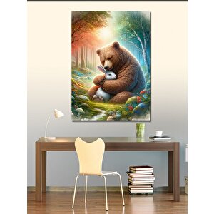 Kanvas Tablo Ormanda Ayı 70x100 cm