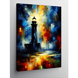 Kanvas Tablo Soyut Şehir Manzarası 100x140 cm