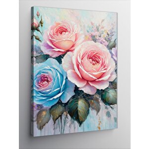 Kanvas Tablo Pembe Güller 70x100 cm
