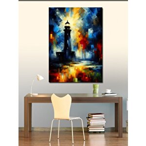 Kanvas Tablo Soyut Şehir Manzarası 70x100 cm