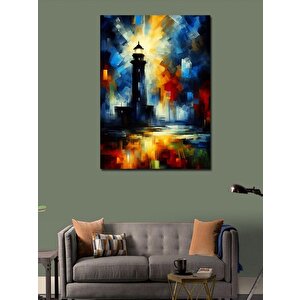 Kanvas Tablo Soyut Şehir Manzarası 70x100 cm