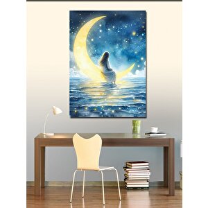 Kanvas Tablo Ay Ve Su Perisi 100x140 cm