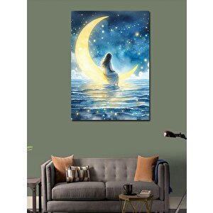 Kanvas Tablo Ay Ve Su Perisi 100x140 cm