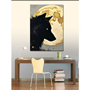Kanvas Tablo Ay Ve Kurt 100x140 cm