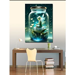 Kanvas Tablo Kavanozdaki Peri 50x70 cm