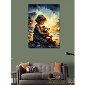 Kanvas Tablo Çocuk Ve Ayı 100x140 cm