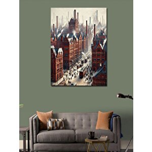 Kanvas Tablo Fabrika Şehri 100x140 cm