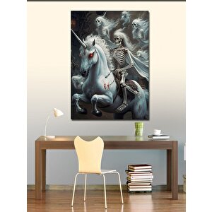 Kanvas Tablo Mavi Kapı Ve Ayçiçeği 100x140 cm