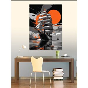 Kanvas Tablo Gün Batımı Gemisi 100x140 cm