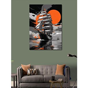Kanvas Tablo Gün Batımı Gemisi 100x140 cm