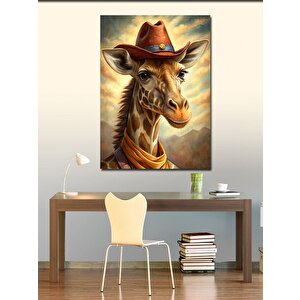 Kanvas Tablo Kovboy Zürafa 70x100 cm