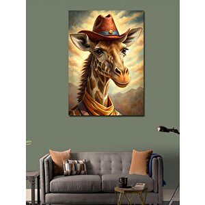 Kanvas Tablo Kovboy Zürafa 70x100 cm
