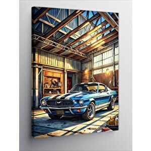 Kanvas Tablo Garaj Arabası 70x100 cm