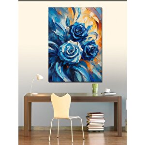 Kanvas Tablo Mavi Güller 70x100 cm