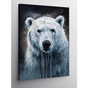 Kanvas Tablo Beyaz Kutup Ayısı 100x140 cm