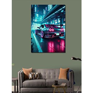 Kanvas Tablo Spor Araba Cyberpunk 50x70 cm