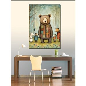 Kanvas Tablo Ormandaki Sevimli Ayılar 50x70 cm