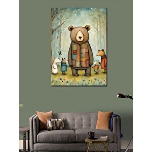 Kanvas Tablo Ormandaki Sevimli Ayılar 50x70 cm