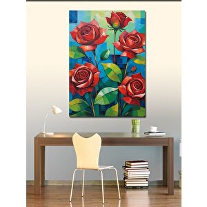 Kanvas Tablo Kırmızı Güller 100x140 cm