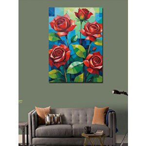 Kanvas Tablo Kırmızı Güller 100x140 cm