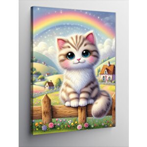 Kanvas Tablo Peri Kızı Ve Ay Işığı 50x70 cm