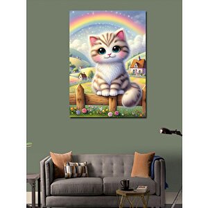 Kanvas Tablo Peri Kızı Ve Ay Işığı 50x70 cm