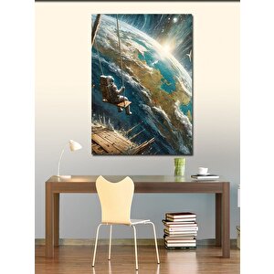 Kanvas Tablo Uzayda Sallanan Astronot 70x100 cm