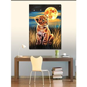 Kanvas Tablo Ayışığında Yavru Kaplan 70x100 cm