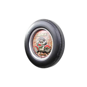 Dekoratif Araba Tekerleği Motortemalı Led Işıklı Duvar Panosu