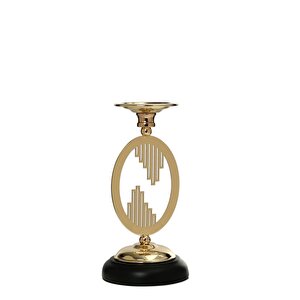 Gold Çember Şamdan Ak.je0110