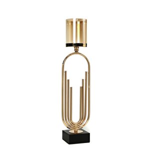 Uli Dekoratif Şamdan Gold 16x13x71 Cm Ak.je0121