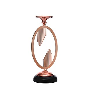 Vitale Bronz Çember Şamdan 12*12*32 Cm Ak.je0113