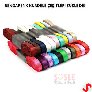 Saten Kurdele, 2cm X 10mt - Mor