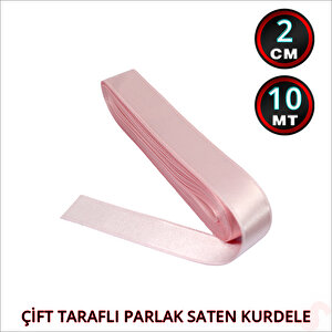 Saten Kurdele, 2cm X 10mt - Pembe