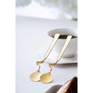 Karat Moon 2 Adet Kavisli Çelik Kaşık - 16 Cm