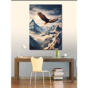 Kanvas Tablo Dağlar Ve Uçan Kartal 50x70 cm