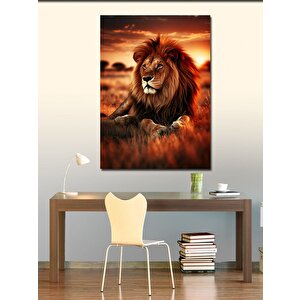 Kanvas Tablo Aslan Manzarası 70x100 cm