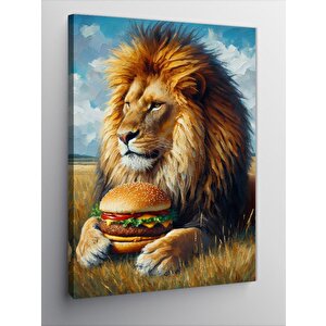 Kanvas Tablo Burger Aslan 50x70 cm